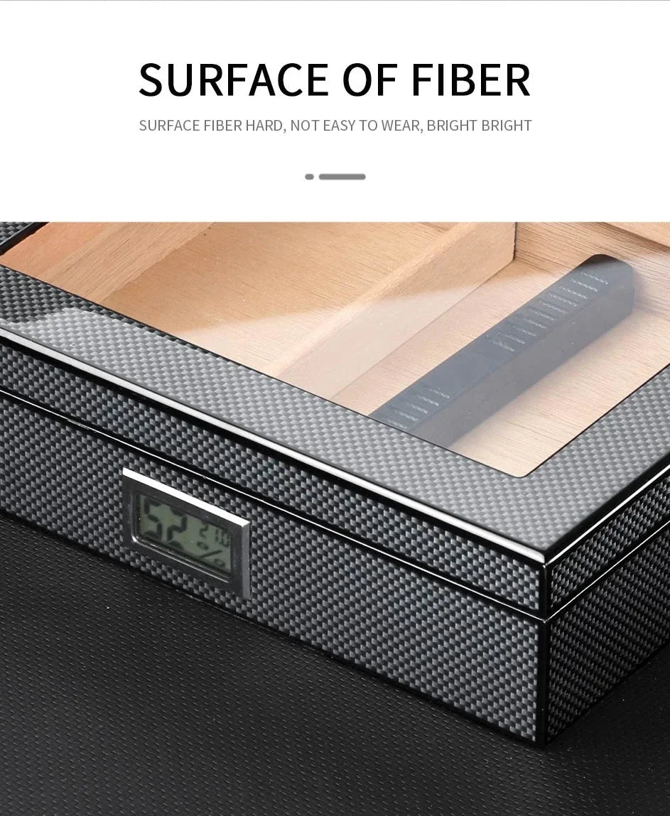 GALINER Humidor Cigar Box Luxury Case Cedar Wood With Portable Hygrometer Digital Humidifier Outdoor Cigar Case Travel
