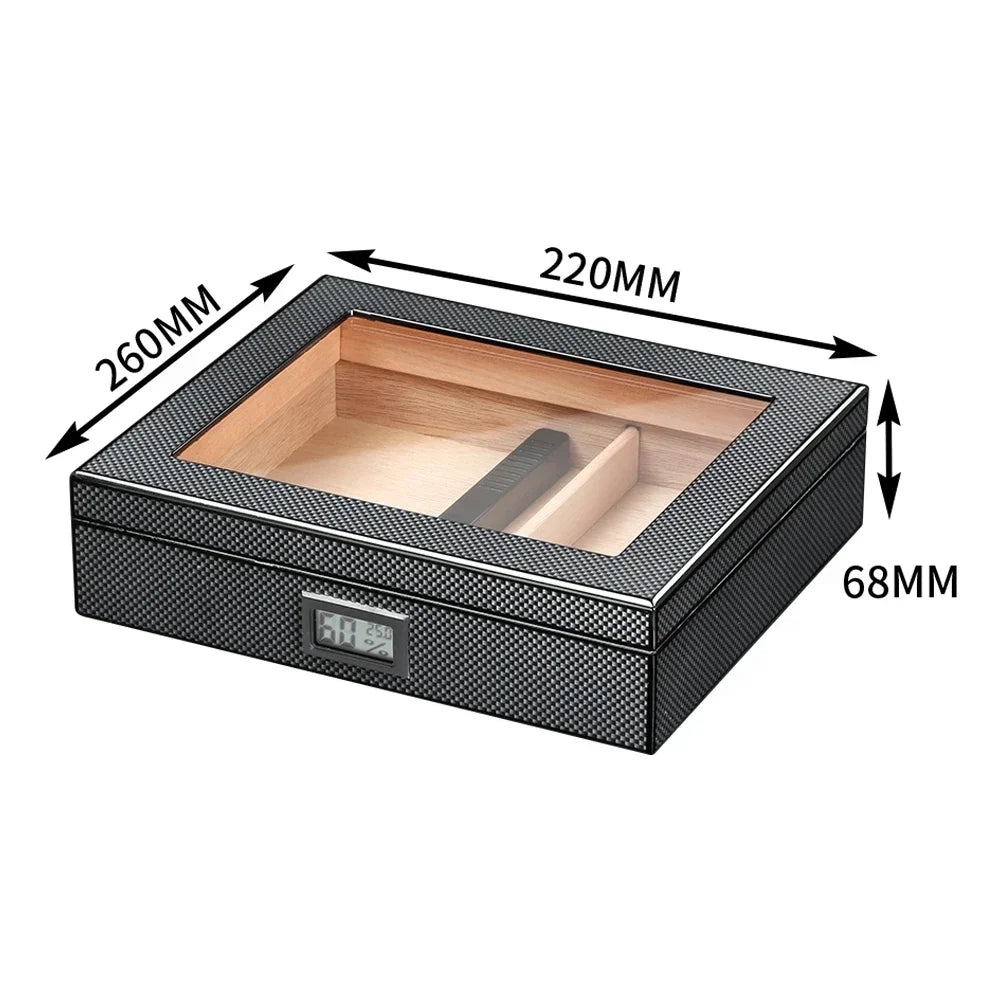 GALINER Humidor Cigar Box Luxury Case Cedar Wood With Portable Hygrometer Digital Humidifier Outdoor Cigar Case Travel
