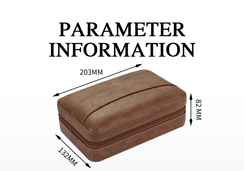 Galiner Leather Cedar Wood Cigar Case Home Traveling Smoking Use Ciagr Storage Box Tobacco Humidor with Well Packaging Box